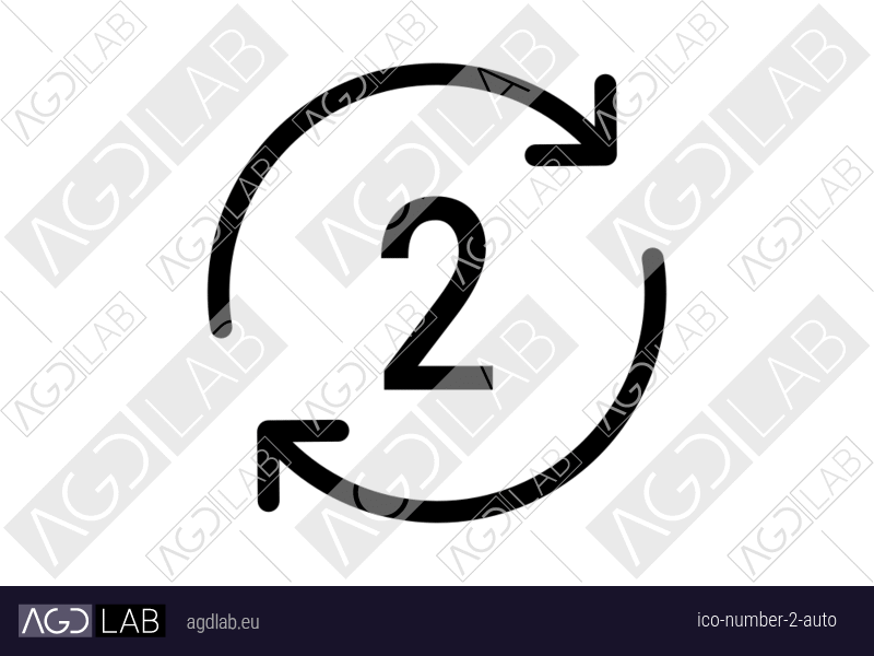 Number 2 auto icon