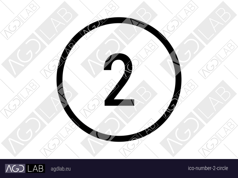 Number 2 circle icon