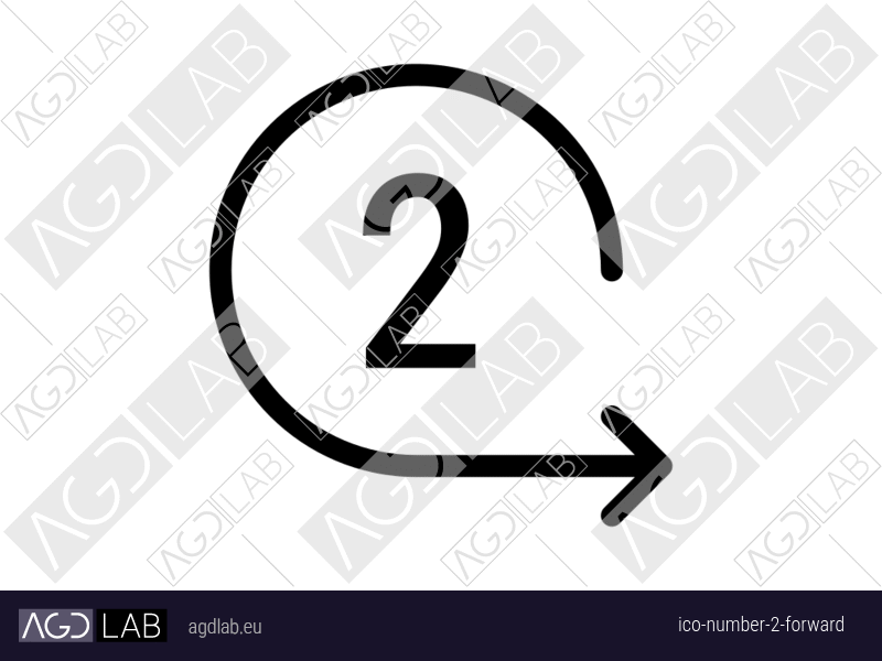 Number 2 forward icon