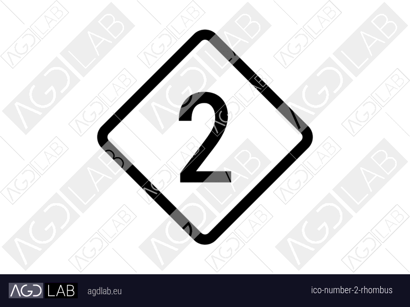 Number 2 rhombus icon