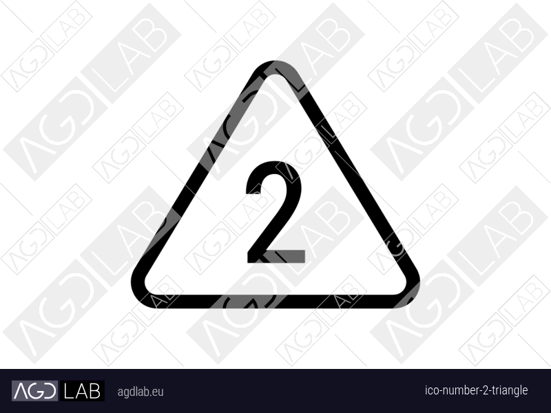 Number 2 triangle icon