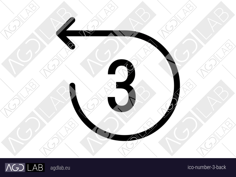 Number 3 back icon