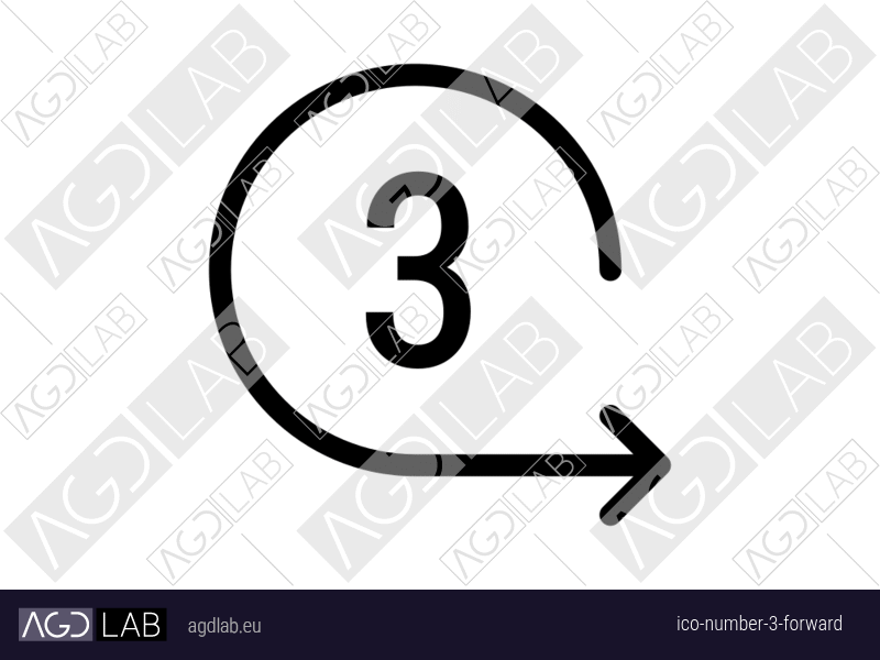 Number 3 forward icon