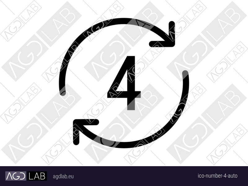 Number 4 auto icon