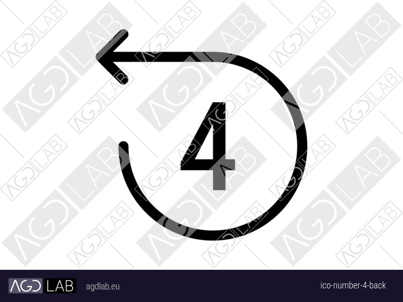 Number 4 back icon