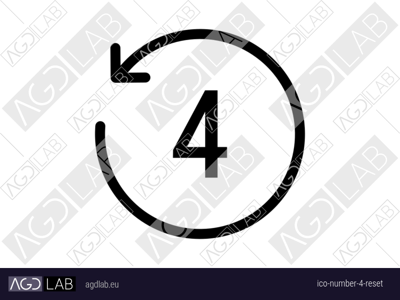 Number 4 reset icon