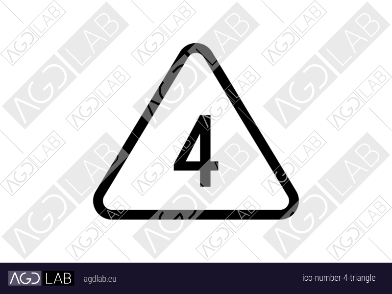 Number 4 triangle icon
