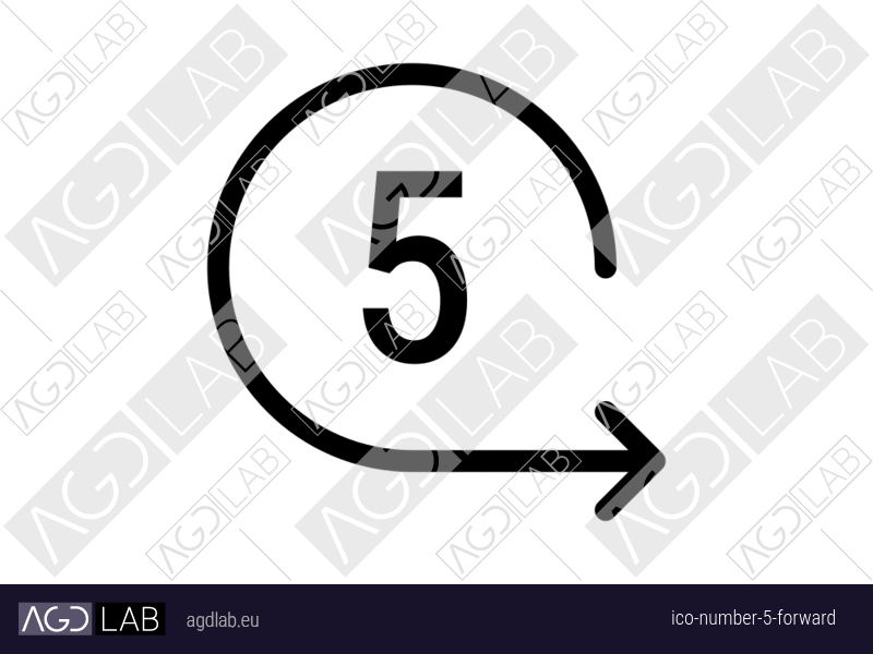 Number 5 forward icon