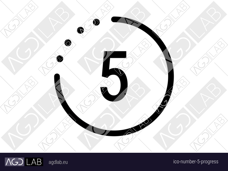 Number 5 progress icon
