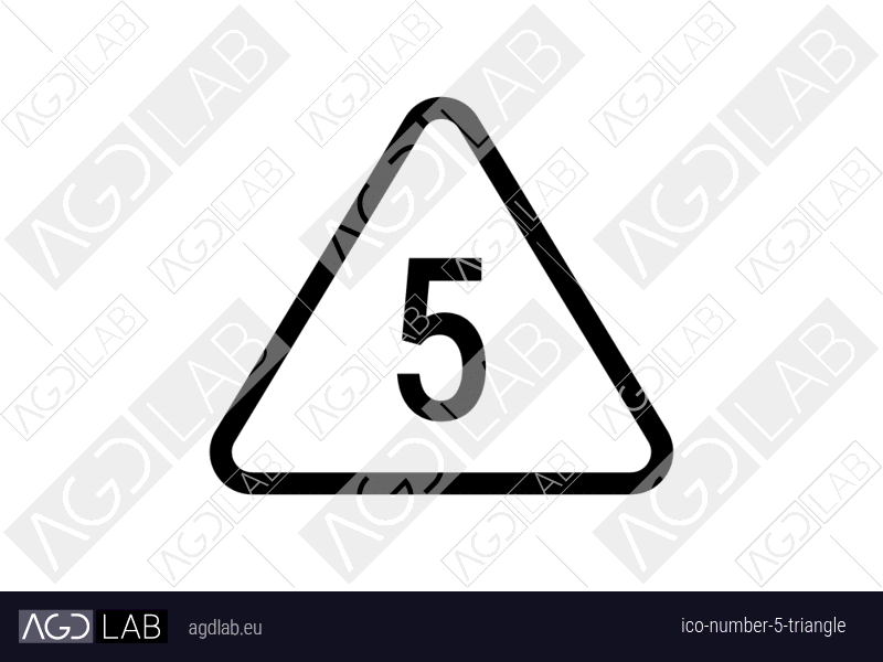 Number 5 triangle icon