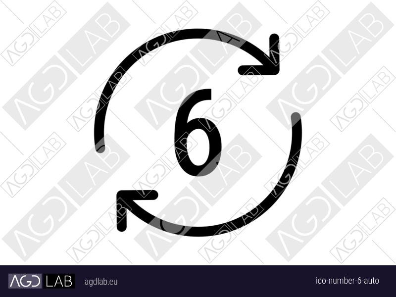 Number 6 auto icon