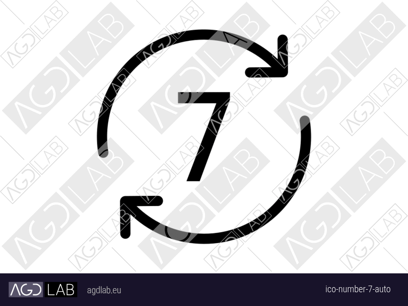 Number 7 auto icon