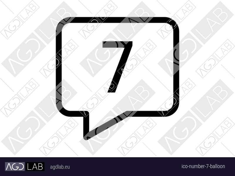 Number 7 balloon icon