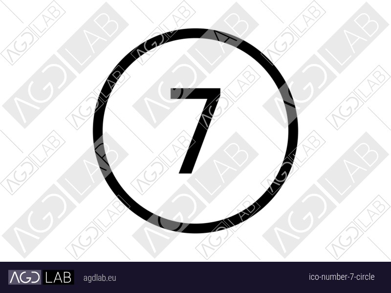 Number 7 circle icon