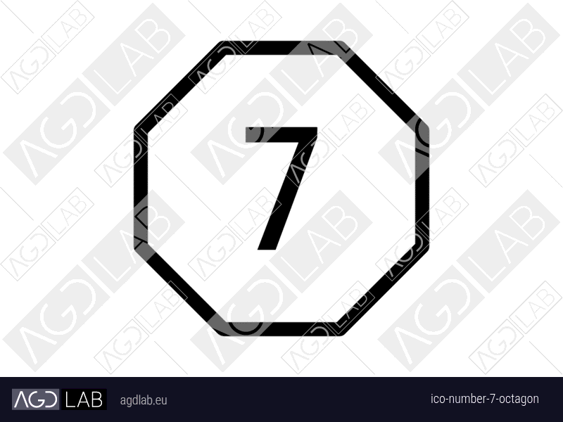 Number 7 octagon icon