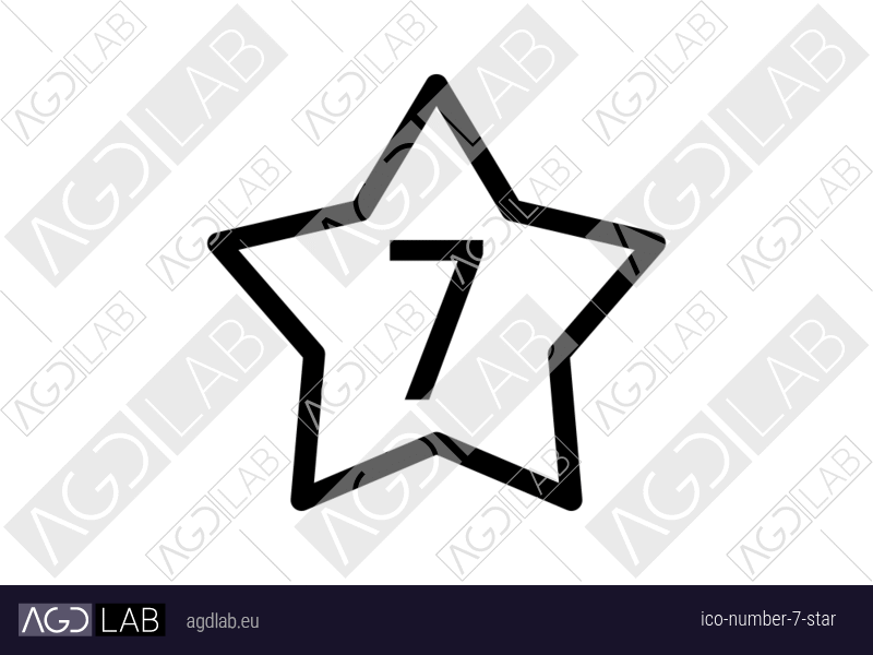 Number 7 star icon