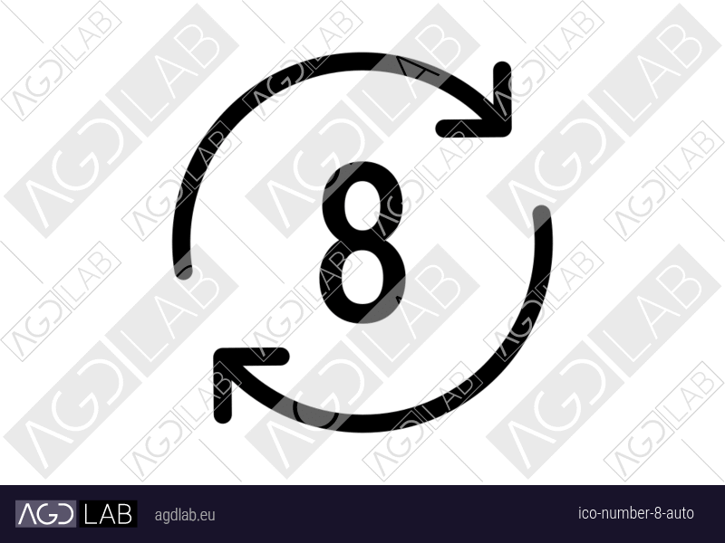 Number 8 auto icon