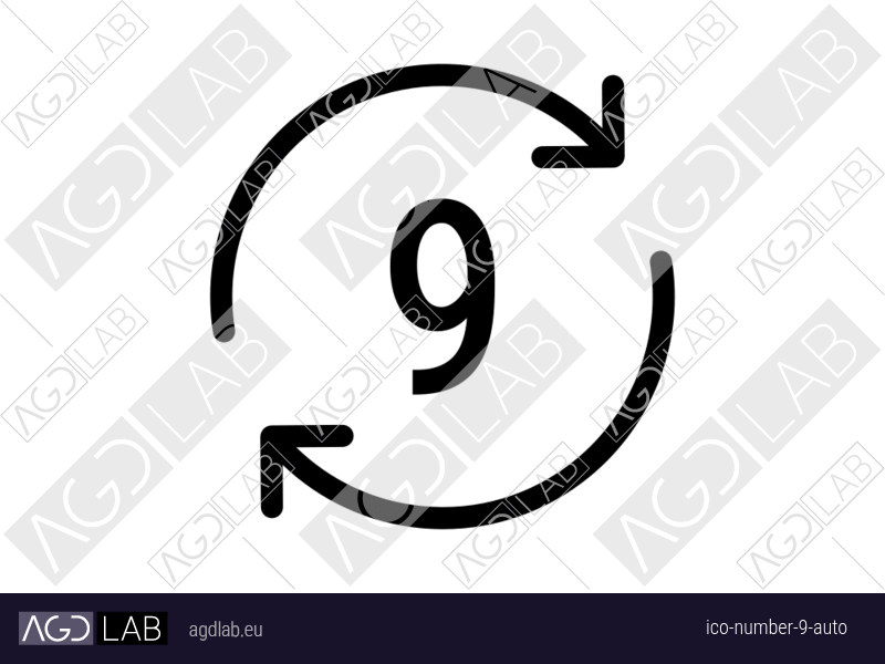 Number 9 auto icon