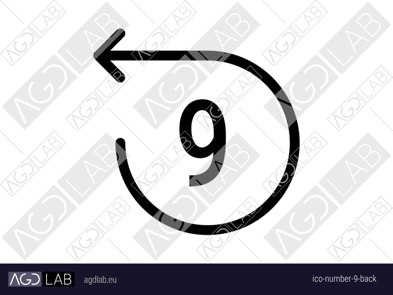Number 9 back icon