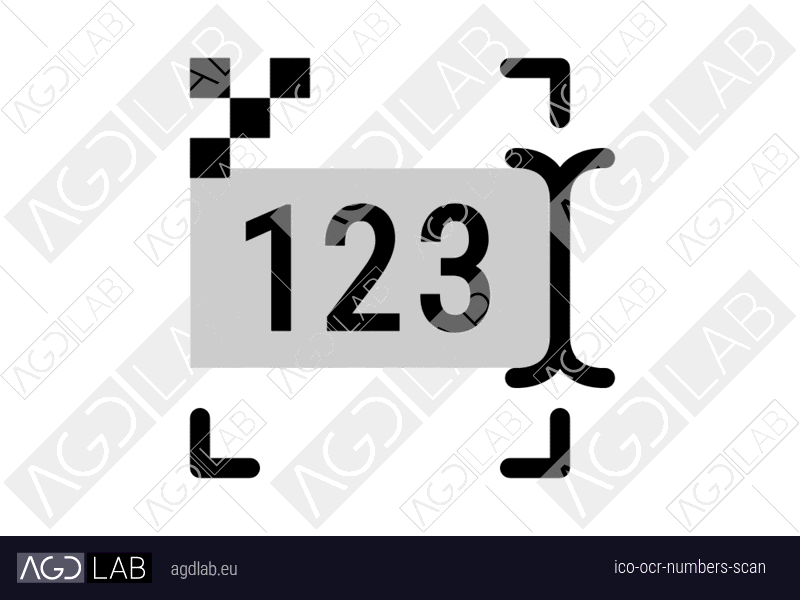 Ocr numbers scan icon