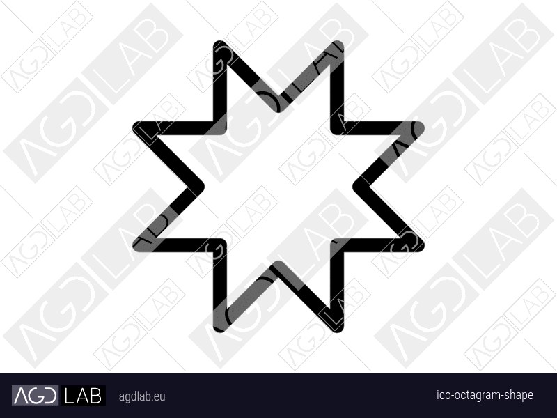 Octagram shape icon