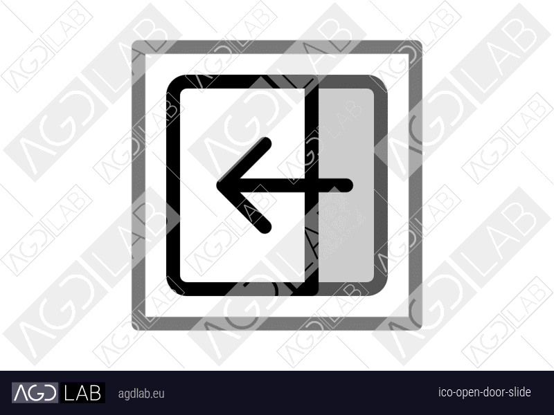 Open door slide icon