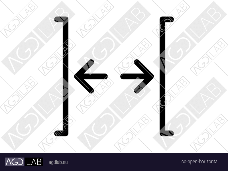 Open horizontal icon