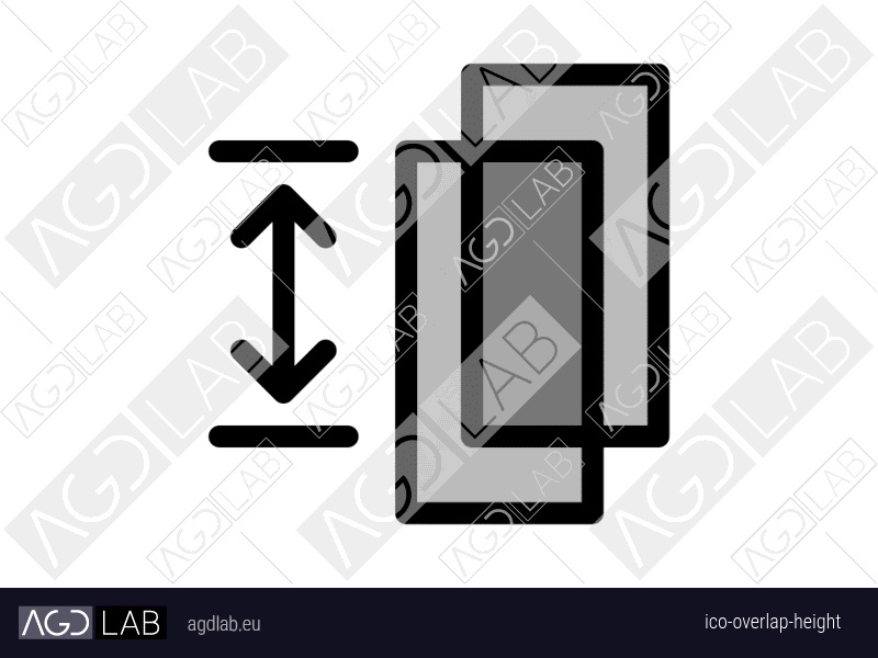 Overlap height icon