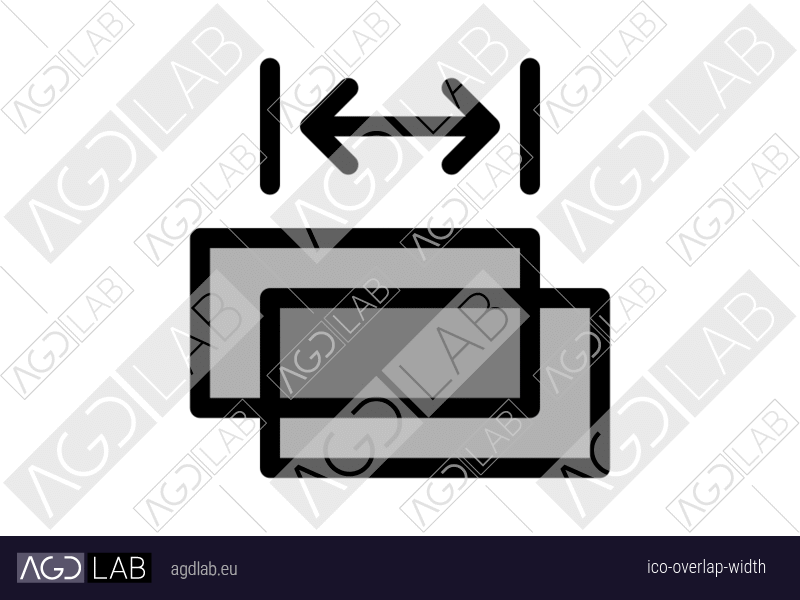 Overlap width icon