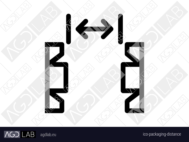 Packaging distance icon