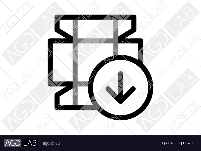 Packaging down icon