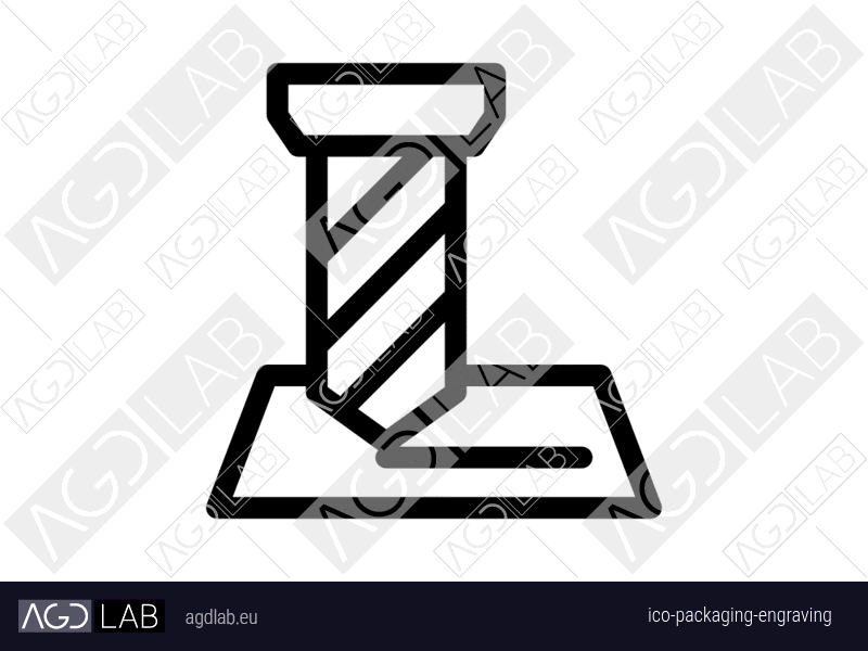 Packaging engraving icon