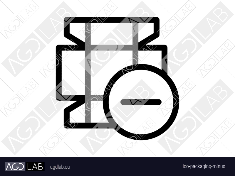 Packaging minus icon