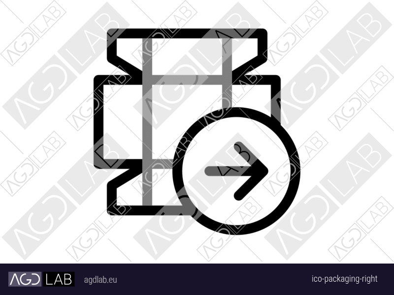 Packaging right icon