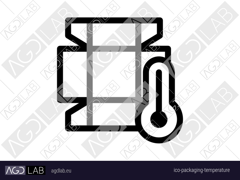 Packaging temperature icon