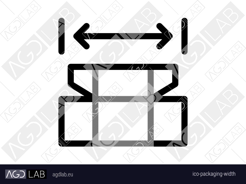 Packaging width icon