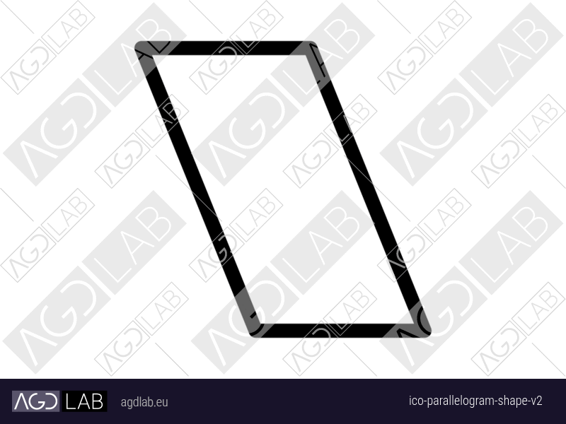 Parallelogram shape alternative version icon