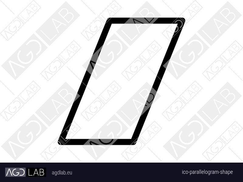 Parallelogram shape icon