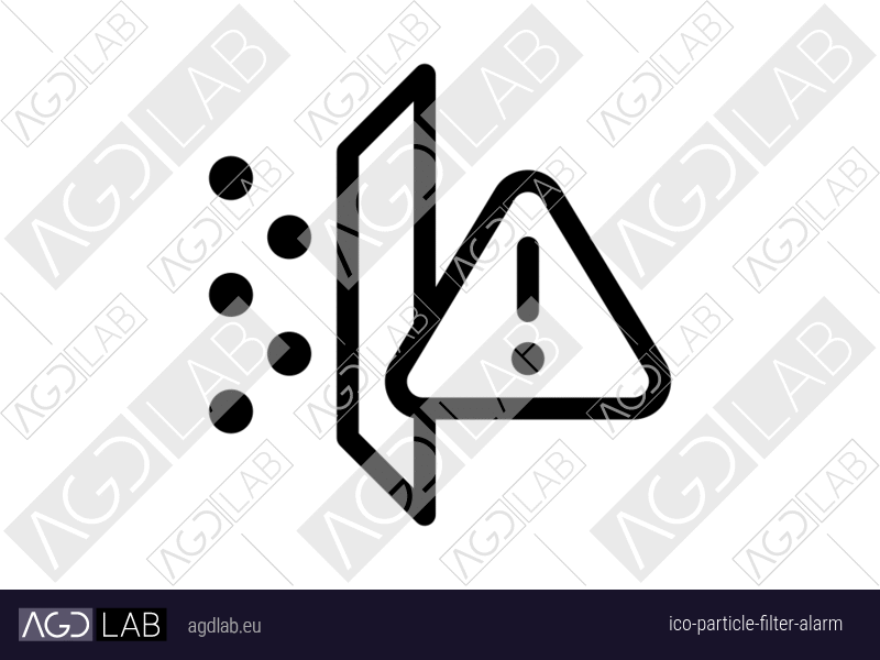 Particle filter alarm icon
