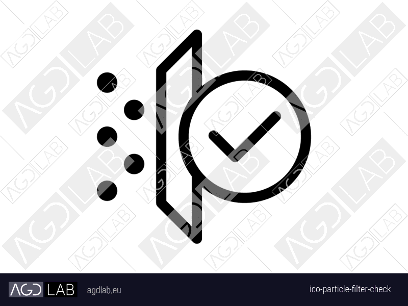 Particle filter check icon