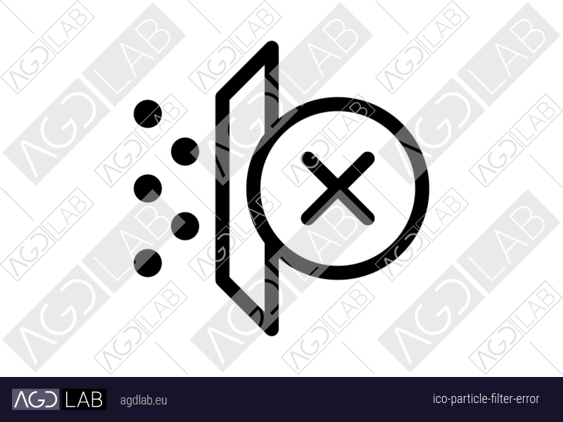 Particle filter error icon