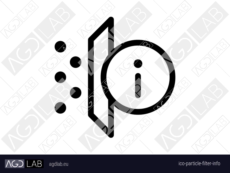Particle filter info icon