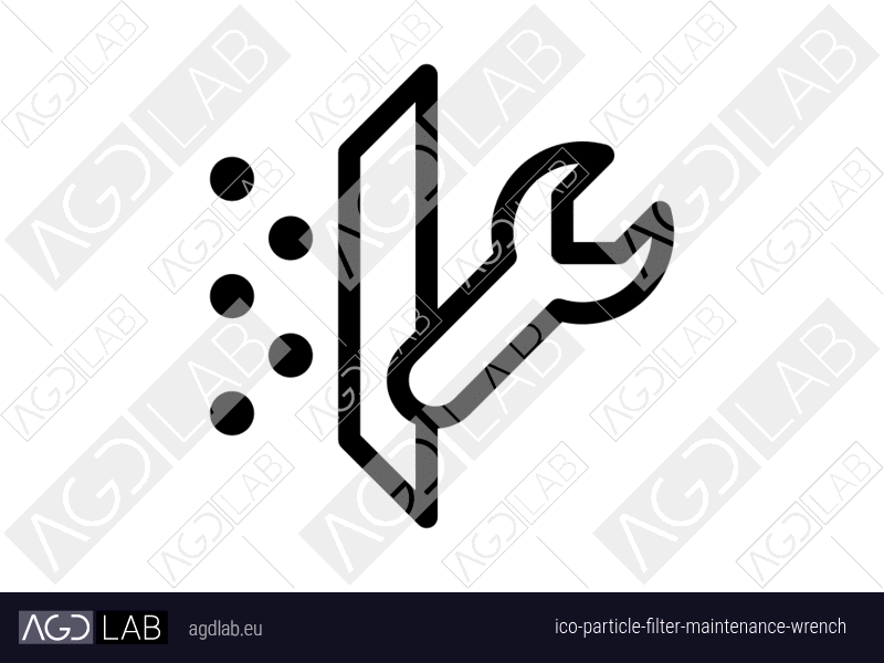 Particle filter maintenance wrench icon