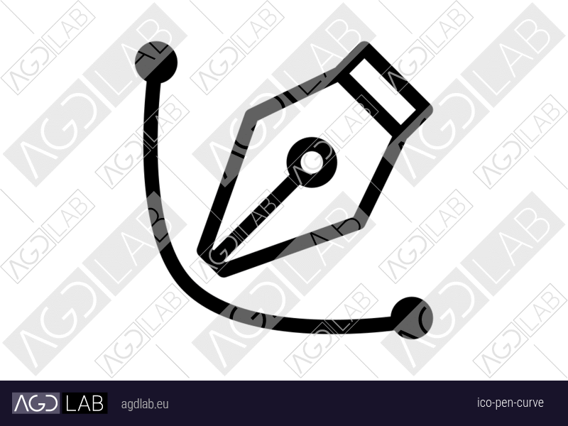 Pen curve icon