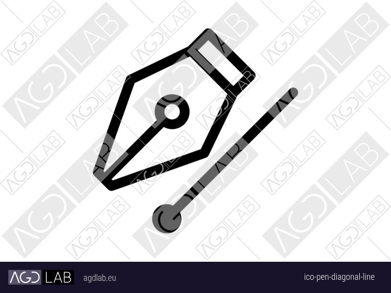Pen diagonal line icon