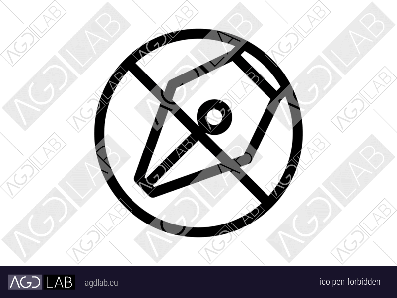 Pen forbidden icon