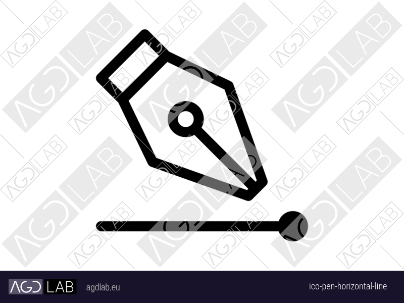 Pen horizontal line icon