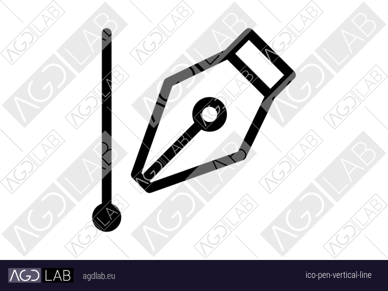 Pen vertical line icon