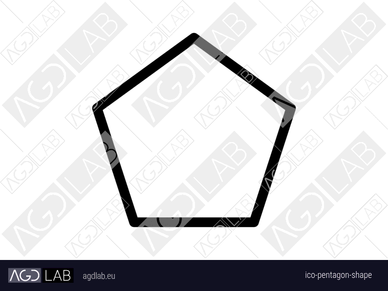 Pentagon shape icon