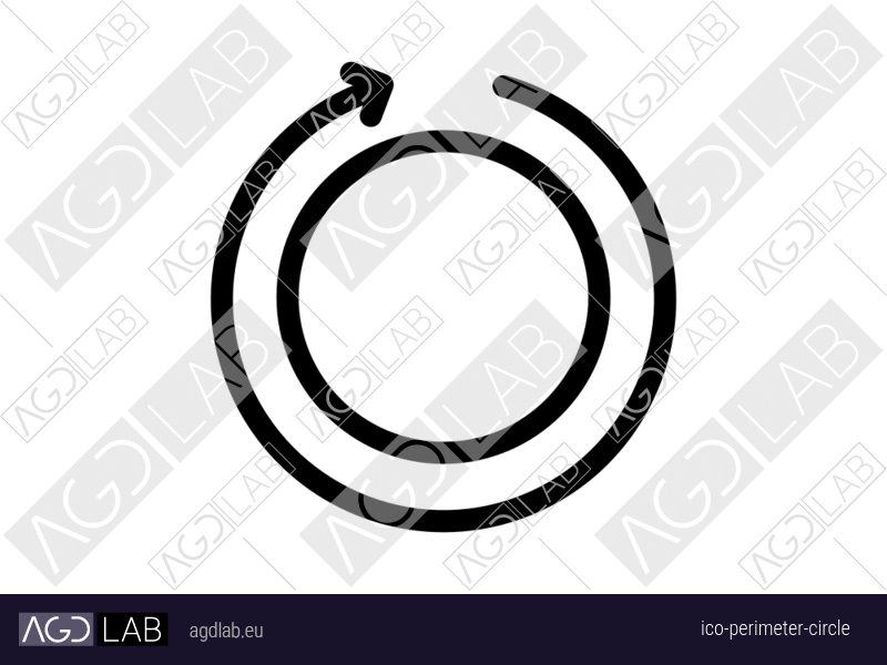 Perimeter circle icon
